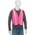 Global Equipment Global Industrial„¢ Hi-Vis Safety Vest, 1 Reflective Strip, Polyester, Pink, One Size PS1PKNB